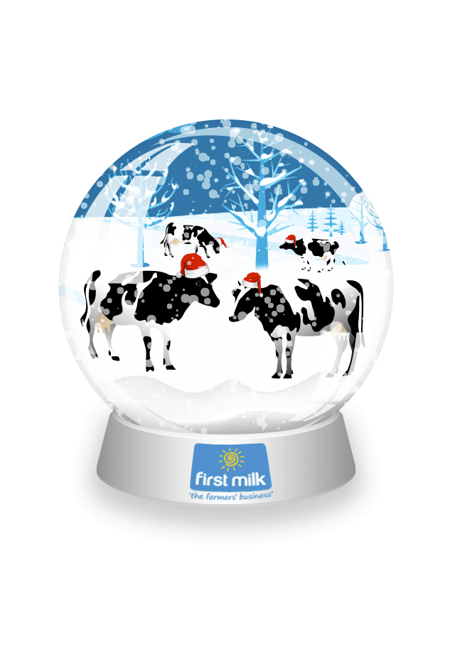 Cows in the snow Christmas Email Template