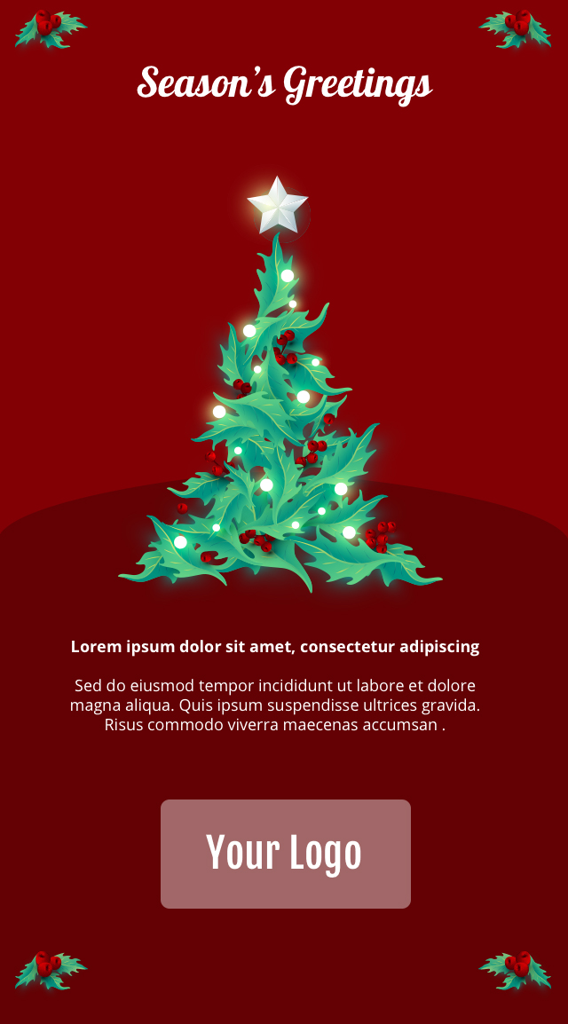 Twinkling Tree Christmas Email Template