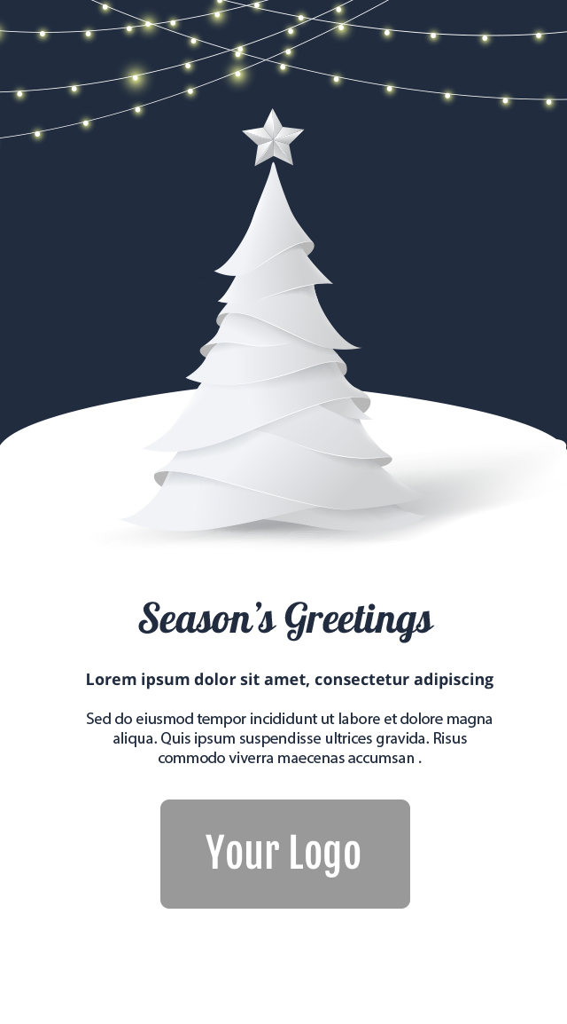 White Tree Christmas Email Template