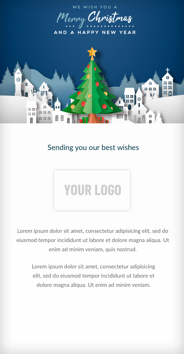 Merry Christmas Snowy Village